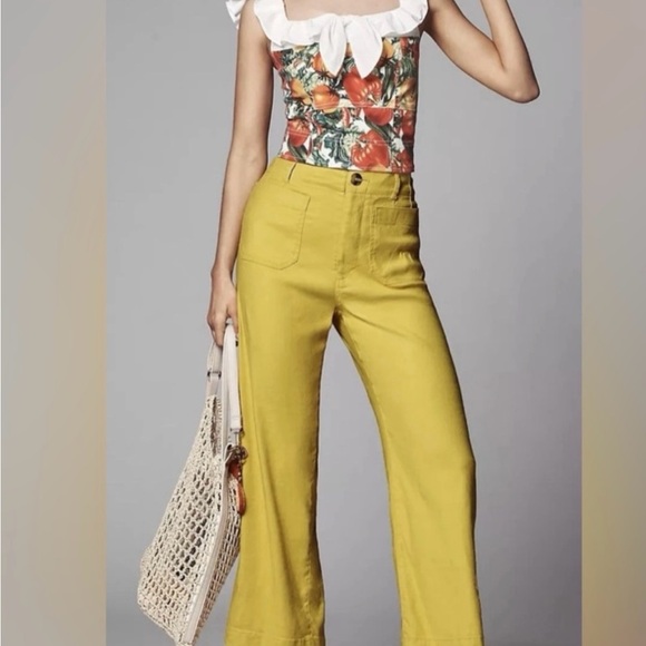 The Colette Cropped Wide-Leg Pant by Maeve Sz 28 - Picture 5 of 8